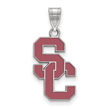 Sterling Silver University of Southern California Large Enamel Pendant LogoArt