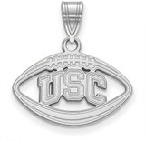 Image of Sterling Silver University of Southern California Pendant in Football by LogoArt