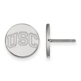 Sterling Silver University of Southern California Small Disc Earrings by LogoArt