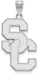 Image of Sterling Silver University of Southern California XL Pendant by LogoArt SS005USC