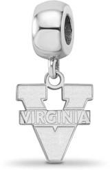 Image of Sterling Silver University of Virginia Small Dangle Bead by LogoArt (SS036UVA)