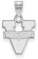 Image of Sterling Silver University of Virginia Small Pendant by LogoArt (SS002UVA)