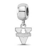 Sterling Silver University of Virginia XSmall Dangle Bead Charm LogoArt SS035UVA