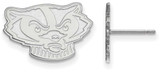 Image of Sterling Silver University of Wisconsin Small Post Earrings by LogoArt SS065UWI