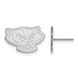 Sterling Silver University of Wisconsin Small Post Earrings by LogoArt SS065UWI
