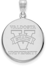 Image of Sterling Silver Valdosta State University Large Disc Pendant by LogoArt