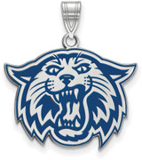 Image of Sterling Silver Villanova University Large Enamel Pendant by LogoArt (SS039VIL)