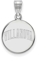 Image of Sterling Silver Villanova University Medium Disc Pendant by LogoArt (SS042VIL)