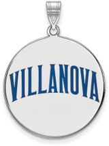 Image of Sterling Silver Villanova University XL Enamel Disc Pendant by LogoArt