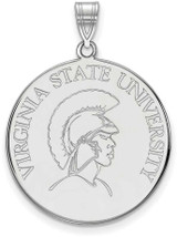 Image of Sterling Silver Virginia State University XL Disc Pendant by LogoArt