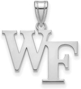 Image of Sterling Silver Wake Forest University Medium Pendant by LogoArt (SS003WFU)