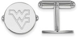 Image of Sterling Silver West Virginia University Cuff Links by LogoArt (SS012WVU)