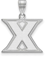 Image of Sterling Silver Xavier University Medium Pendant by LogoArt