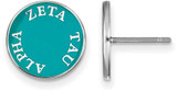 Image of Sterling Silver Zeta Tau Alpha Enamel Post Earrings by LogoArt (SS019ZTA)