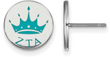 Image of Sterling Silver Zeta Tau Alpha Enamel Post Earrings by LogoArt (SS047ZTA)