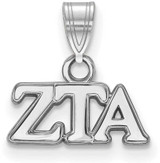Image of Sterling Silver Zeta Tau Alpha Small Pendant by LogoArt (SS002ZTA)