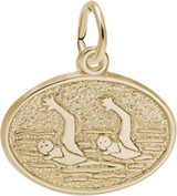 Image of Synchronized Swimming Oval Charm (Choose Metal) by Rembrandt