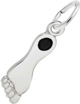 Image of Tar Heel North Carolina Charm w/Black Enamel (Choose Metal) by Rembrandt