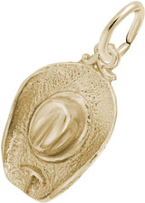 Image of Telluride Cowboy Hat Charm (Choose Metal) by Rembrandt