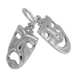 Image of Theatre Masks Charm (Choose Metal) by Rembrandt