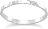 Image of Thin Polished Hammered Band 925 Sterling Silver