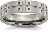 Image of Titanium 6mm Brushed and Polished Band Ring