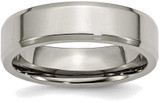 Image of Titanium Beveled Edge 6mm Polished Band Ring