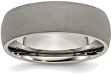 Image of Titanium Rough Finish 7mm Band Ring