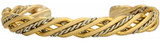 Image of Trellis Brushed - Sergio Lub Silver-tone & Brass Bracelet - Made in USA! (lub333)