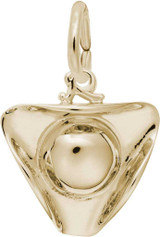 Image of Tri Corner Hat Charm (Choose Metal) by Rembrandt