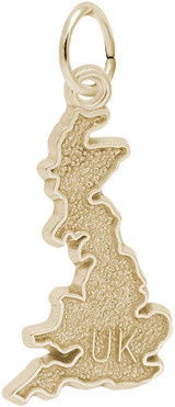 Image of United Kingdom Map Charm (Choose Metal) by Rembrandt