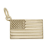 Image of USA American Flag Charm (Choose Metal) by Rembrandt