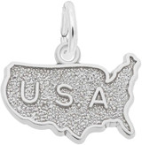 Image of USA Map Charm (Choose Metal) by Rembrandt