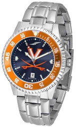 Image of Virginia Cavaliers Competitor Steel AnoChrome Color Bezel Mens Watch