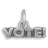 Image of Vote Charm 925 Sterling Silver