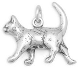 Image of Walking Cat Charm 925 Sterling Silver