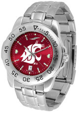 Image of Washington State Cougars Sport Steel AnoChrome Mens Watch