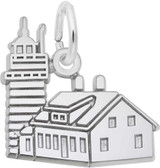 Image of West Quoddy Head, ME Ligthhouse Charm (Choose Metal) by Rembrandt