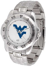 Image of West Virginia Mountaineers Sport Steel Mens Watch