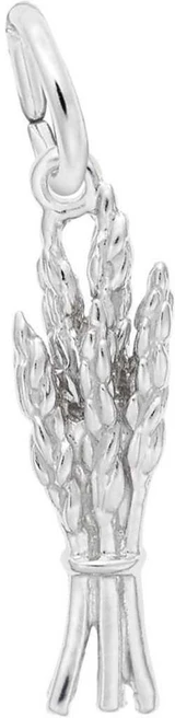 Image of Wheat Bundle Charm (Choose Metal) by Rembrandt