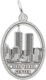 Image of World Trade Center Charm (Choose Metal) by Rembrandt