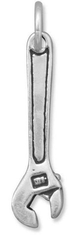 Image of Wrench Charm 925 Sterling Silver