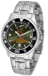 Image of Wyoming Cowboys Competitor Steel AnoChrome Color Bezel Mens Watch