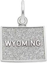 Image of Wyoming Map Charm (Choose Metal) by Rembrandt