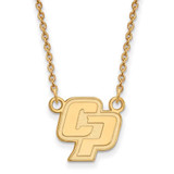 Image of Yellow 925 Silver LogoArt California Polytechnic State University Small Necklace