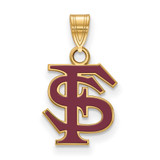 Image of Yellow Sterling Silver LogoArt Florida State University Medium Enamel Pendant