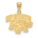 Image of Yellow Sterling Silver LogoArt San Francisco State University Medium Pendant