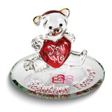 Image of You and Me Together Forever Bear Glass Figurine