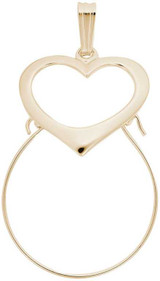 Image of Heart Charm Holder Pendant (Choose Metal) by Rembrandt