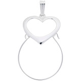 Image of Heart Charm Holder Pendant (Choose Metal) by Rembrandt